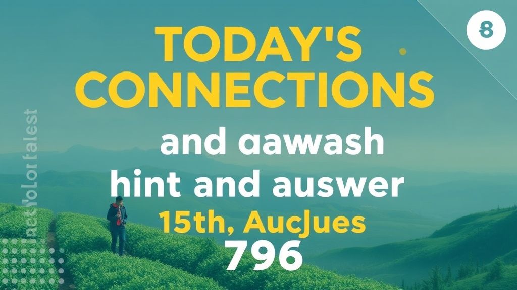 周末脑力风暴：纽约时报Connections今日答案全揭秘